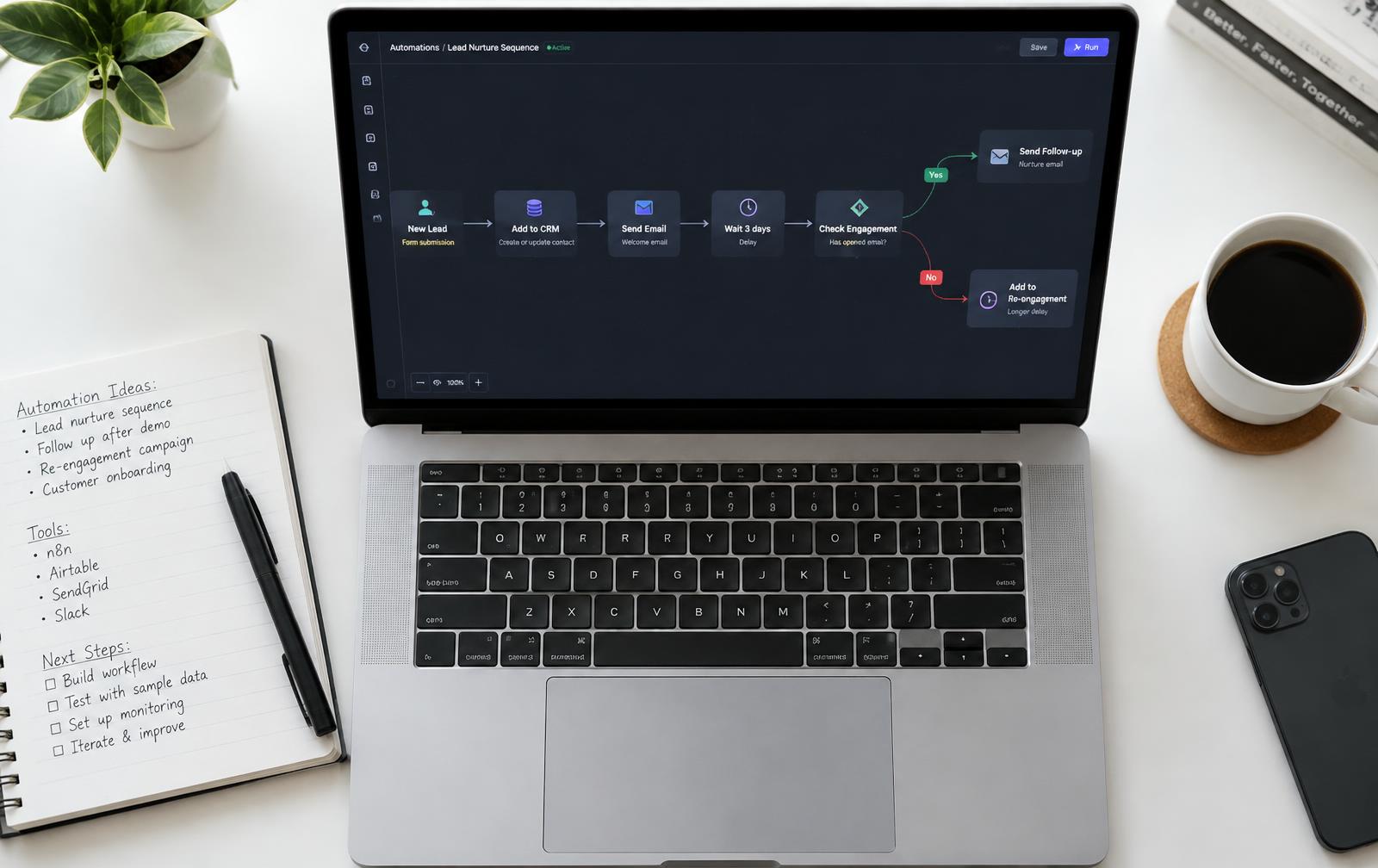 AI career agent workflow used to organize job opportunities and professional outreach